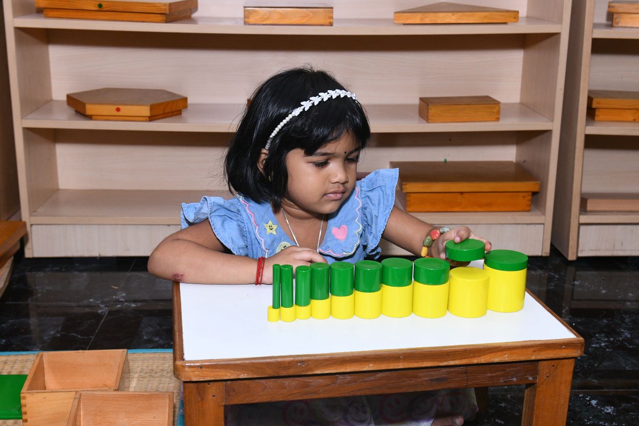 Children learning at Castle Montessori School